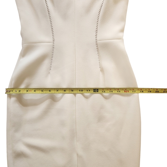 L'agence Exclusively for Intermix - Ivory Sleeveless Sheath Bodycon Dress Sz 4 - Picture 11 of 12